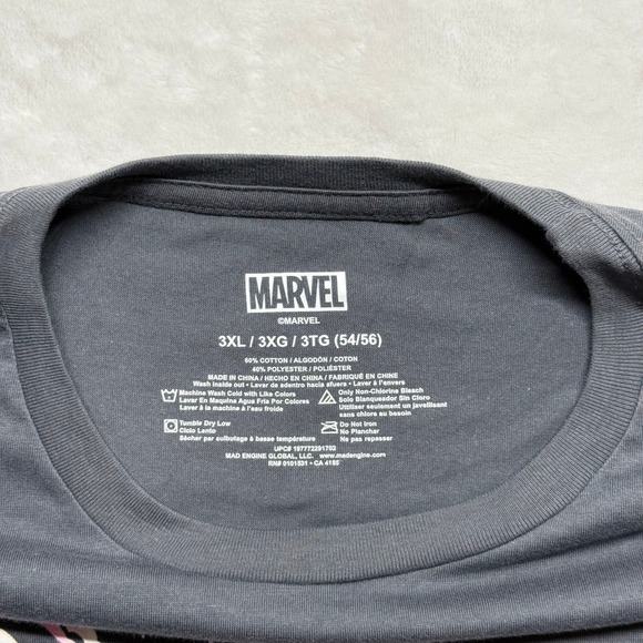 MARVEL Venom Graphic T Shirt 3XL 3XG Charcoal Gray‎ Short Sleeve Cotton Blend - Picture 3 of 7